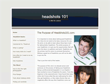 Tablet Screenshot of headshots101.com